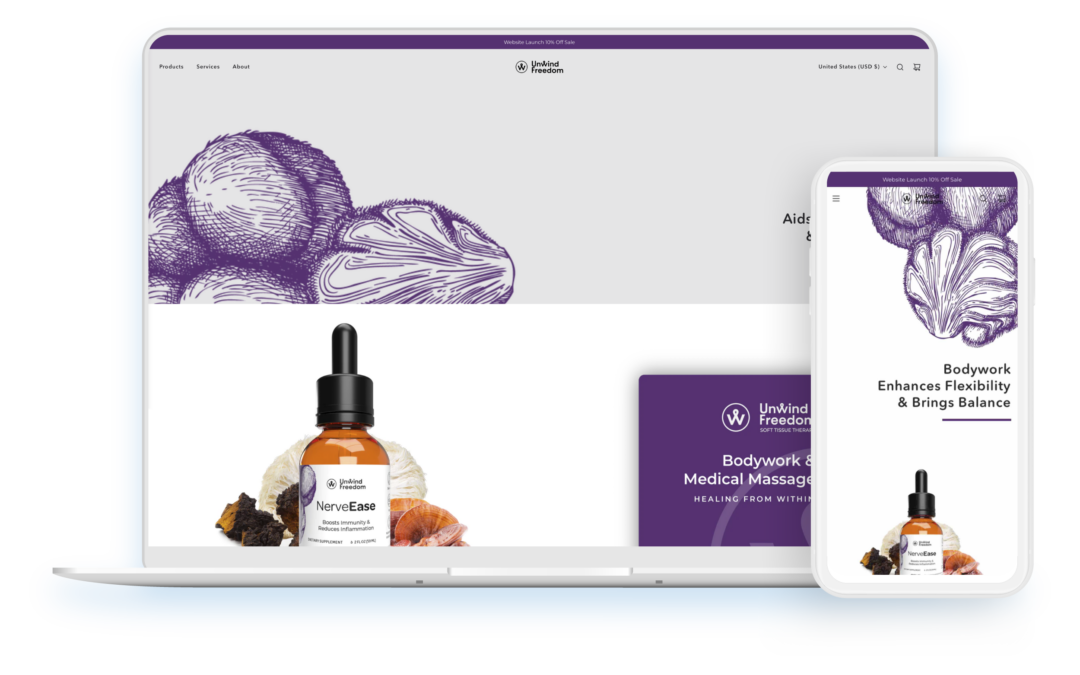 Unwind Freedom eCommerce Website Design